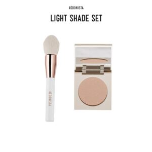 Bronzantas veidui, šviesus + makiažo teptukas Flawless Finish 10 g - Image 1