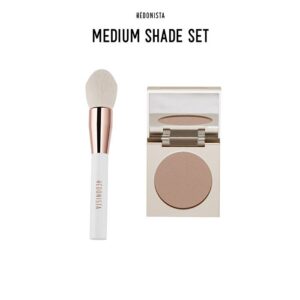 Bronzantas veidui, vidutinis + makiažo teptukas Flawless Finish 10 g - Image 1