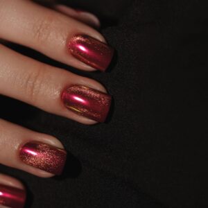 Rose – katės akies efekto gelinio lako topas su rožinėmis dalelėmis - Image 3